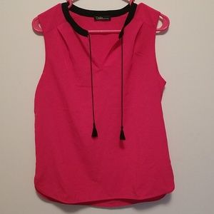 Hot pink/black Dalia blouse